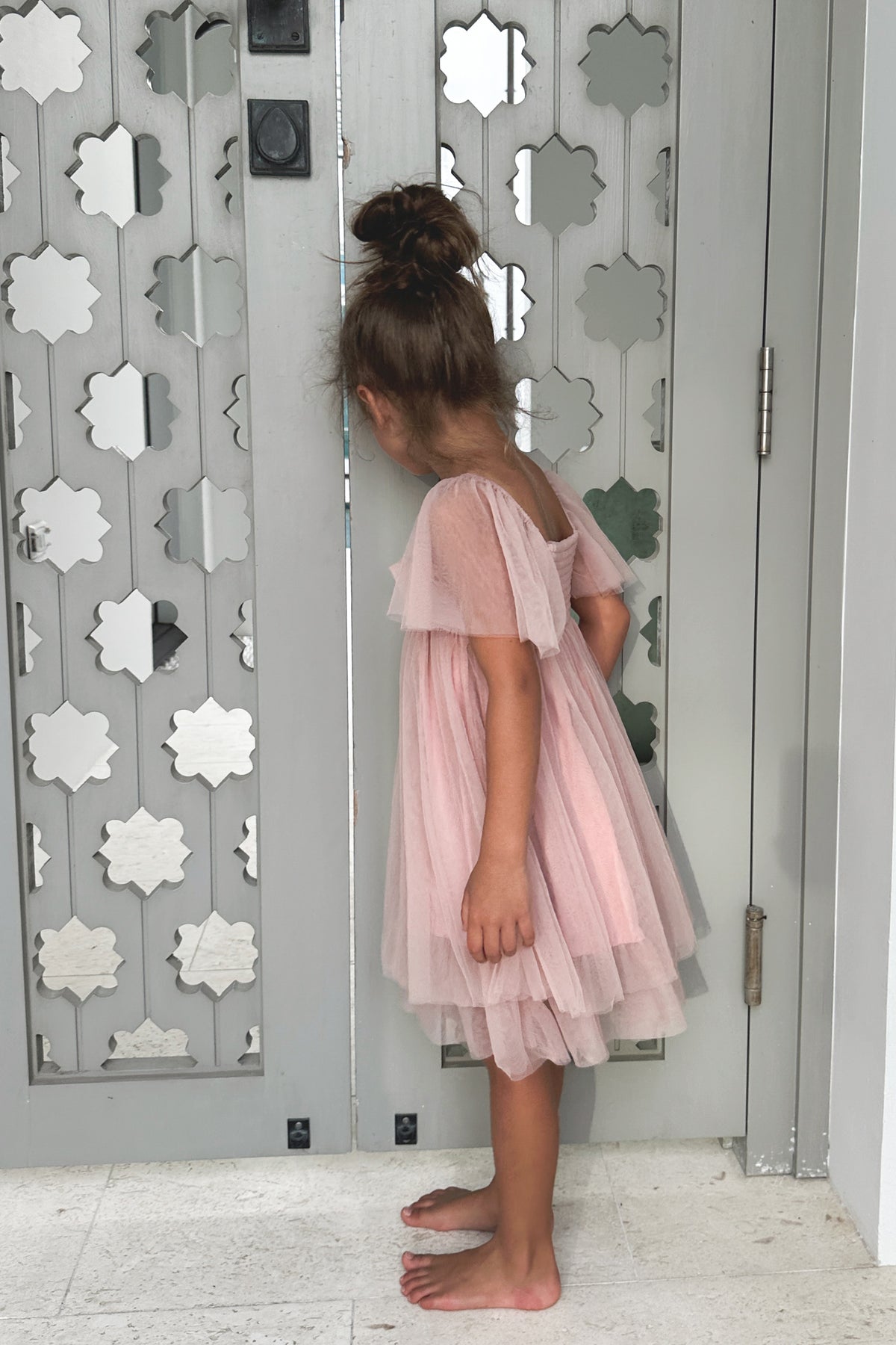 SS Girl's Dress Fawn Dress (soft pink tulle)
