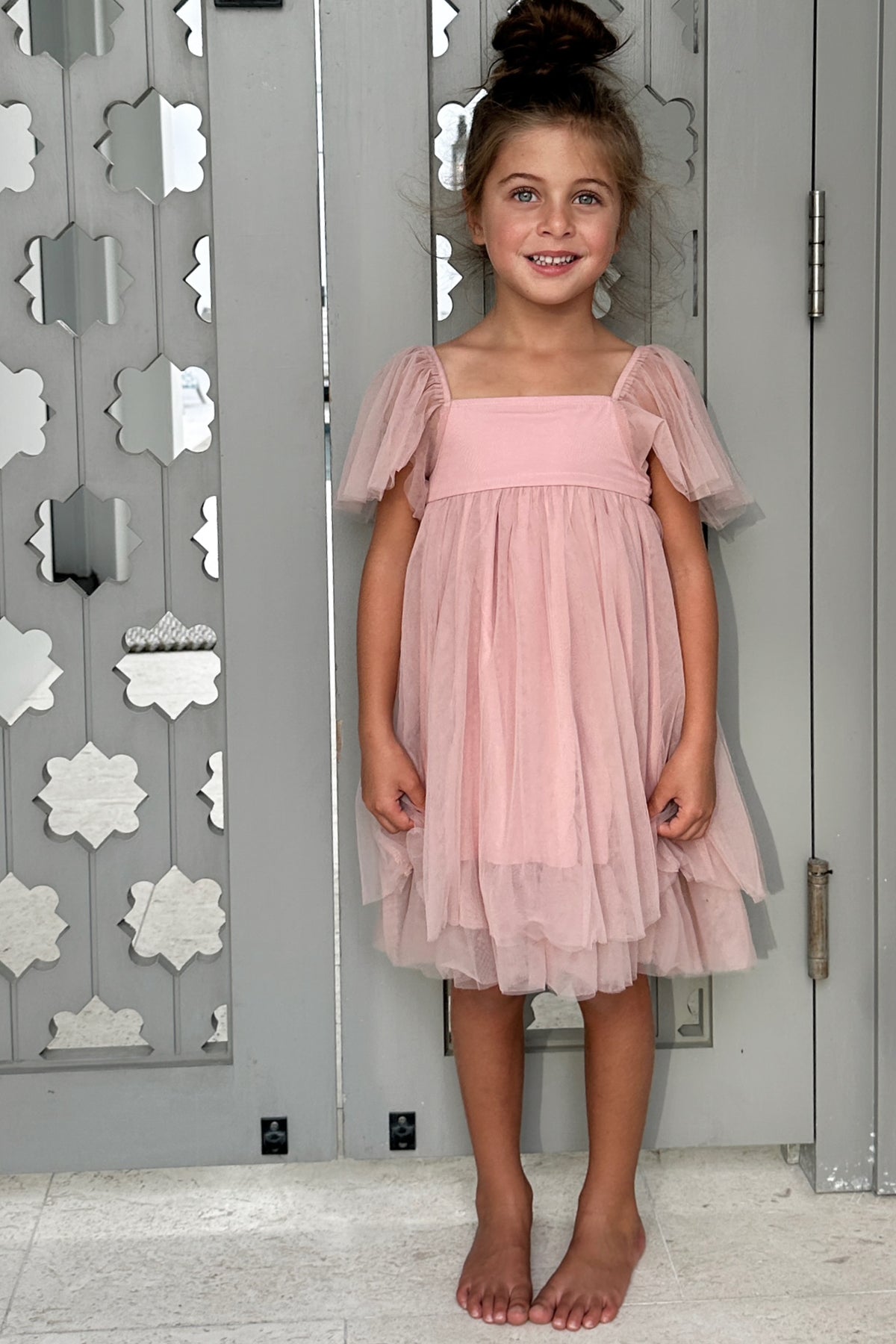 SS Girl's Dress Fawn Dress (soft pink tulle)