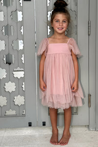 SS Girl's Dress Fawn Dress (soft pink tulle)