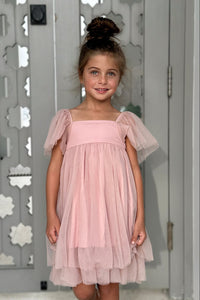 SS Girl's Dress Fawn Dress (soft pink tulle)