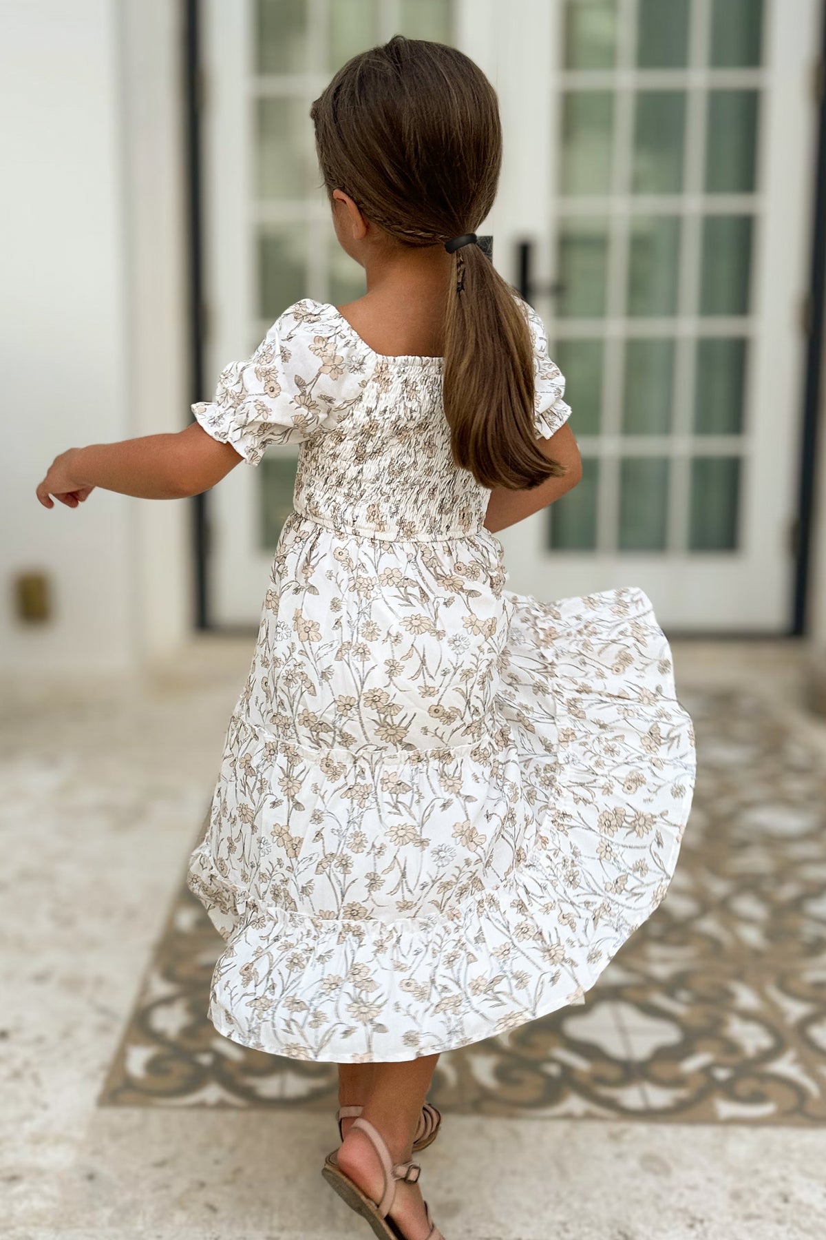 SS Girl's Dress Elle Midi (art floral)