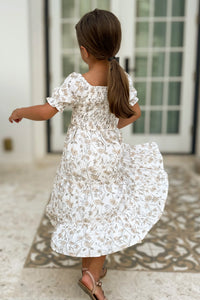 SS Girl's Dress Elle Midi (art floral)