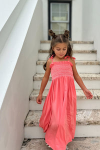LB Girl's Dress Stella Maxi (shell pink) FINAL SALE