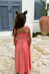 LB Girl's Dress Stella Maxi (shell pink) FINAL SALE