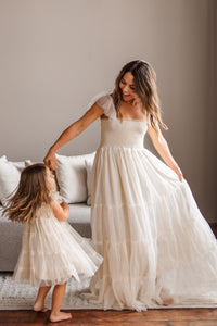 SS Girl's Dress Pia Dress (antique ivory tulle)