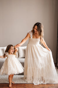 SS Girl's Dress Pia Dress (antique ivory tulle)