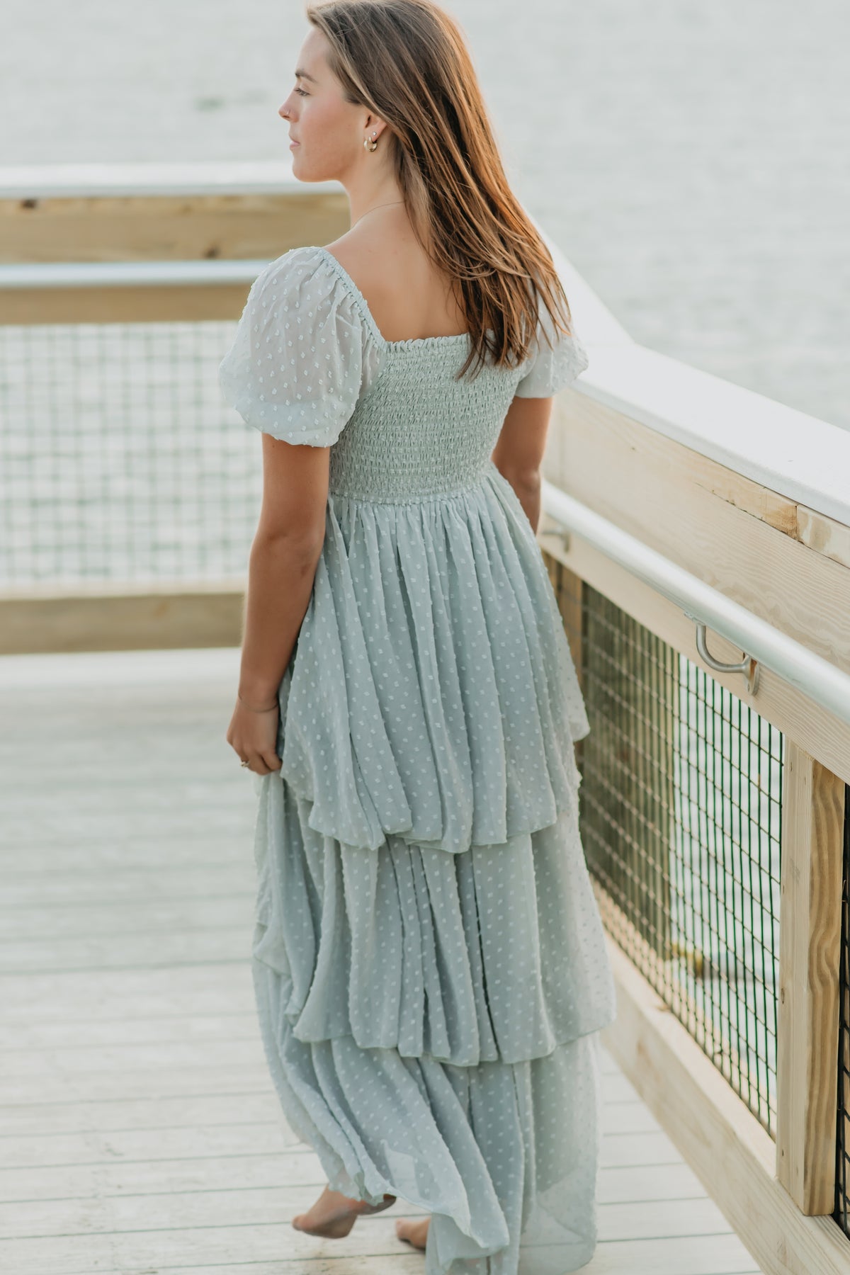 SS Women's Dress Women's Willa Maxi Dress (sage swiss dot)
