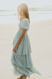 SS Women's Dress Women's Willa Maxi Dress (sage swiss dot)