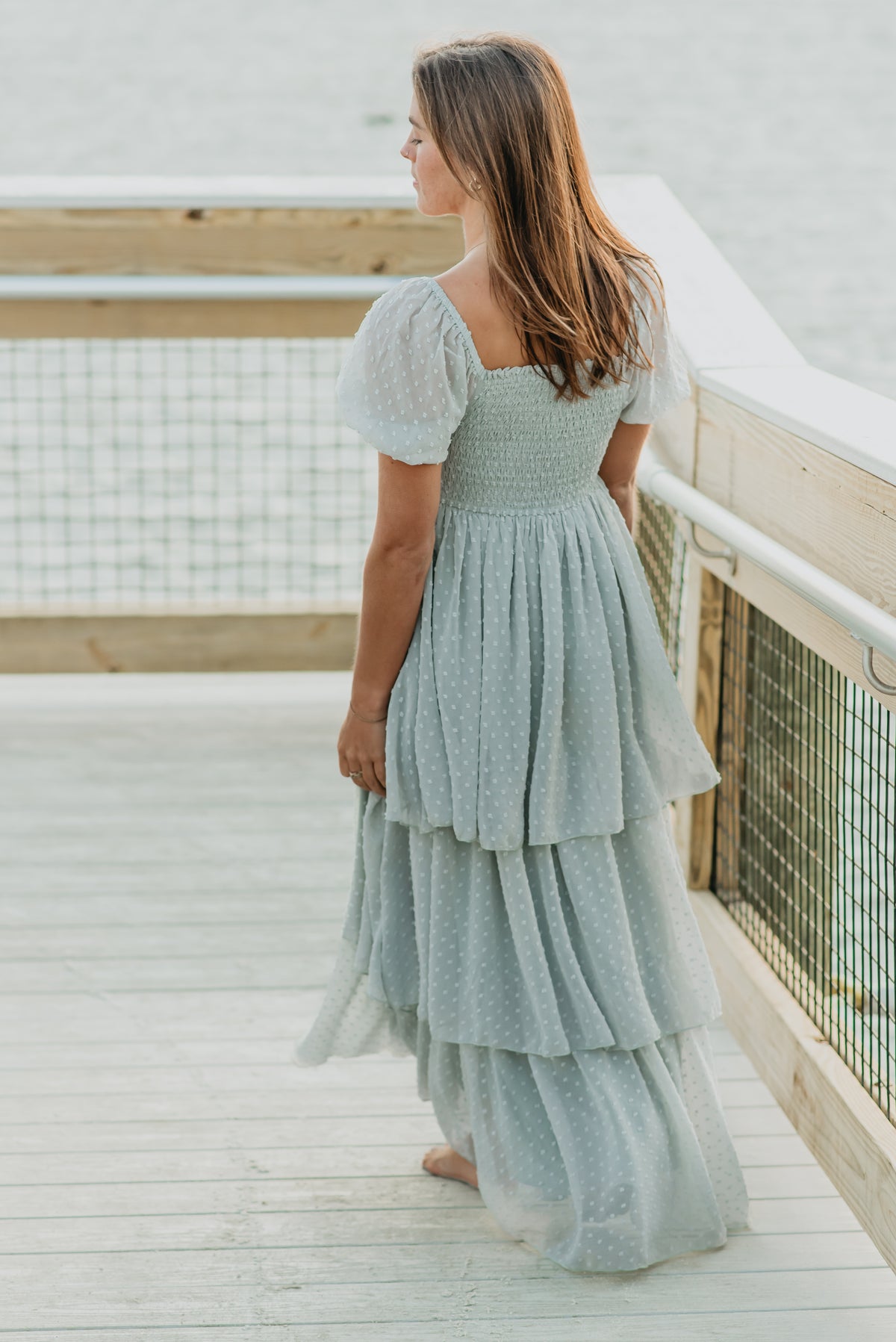 SS Women's Dress Women's Willa Maxi Dress (sage swiss dot)