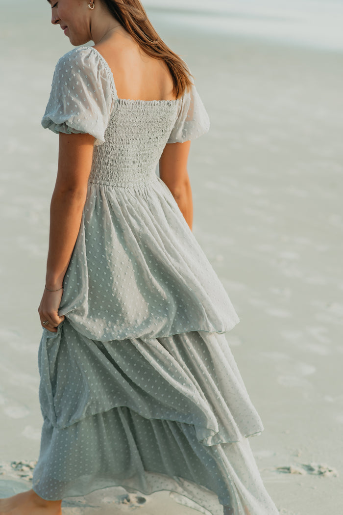 SS Women's Dress Women's Willa Maxi Dress (sage swiss dot)