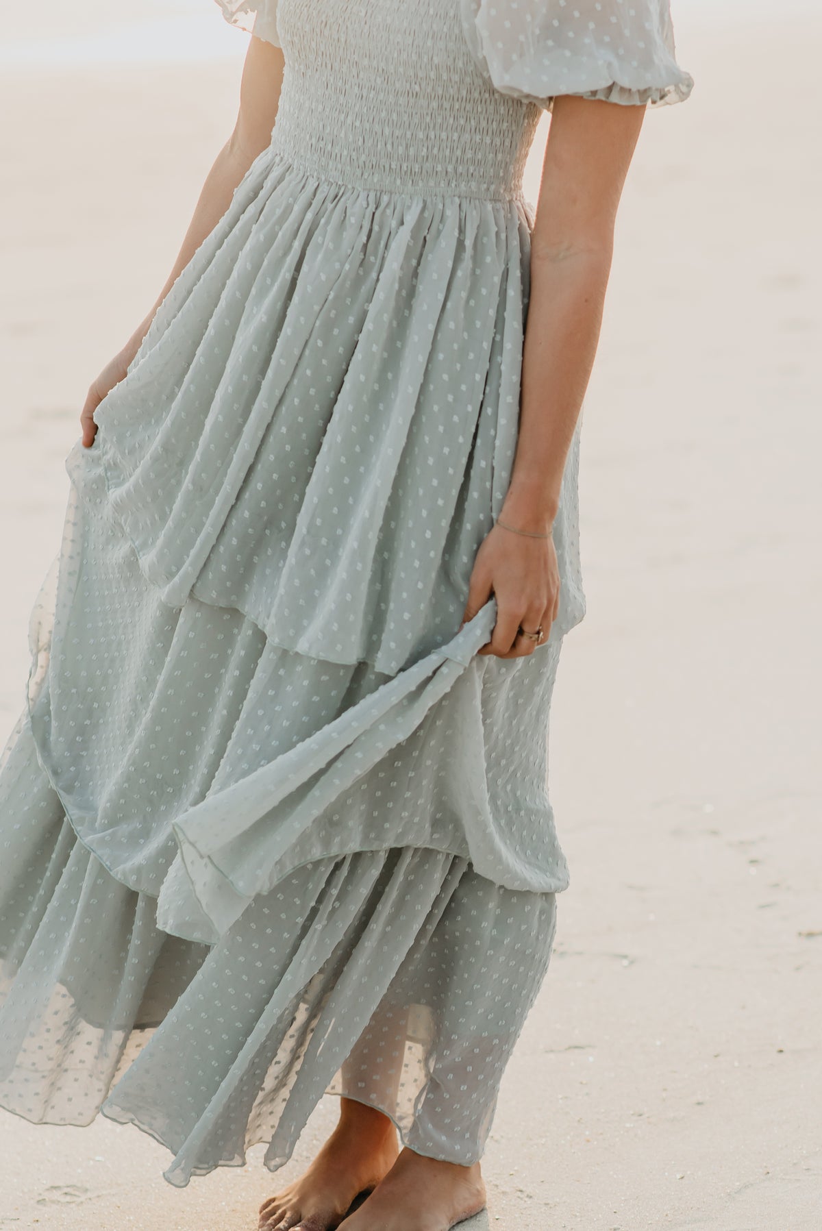 SS Women's Dress Women's Willa Maxi Dress (sage swiss dot)