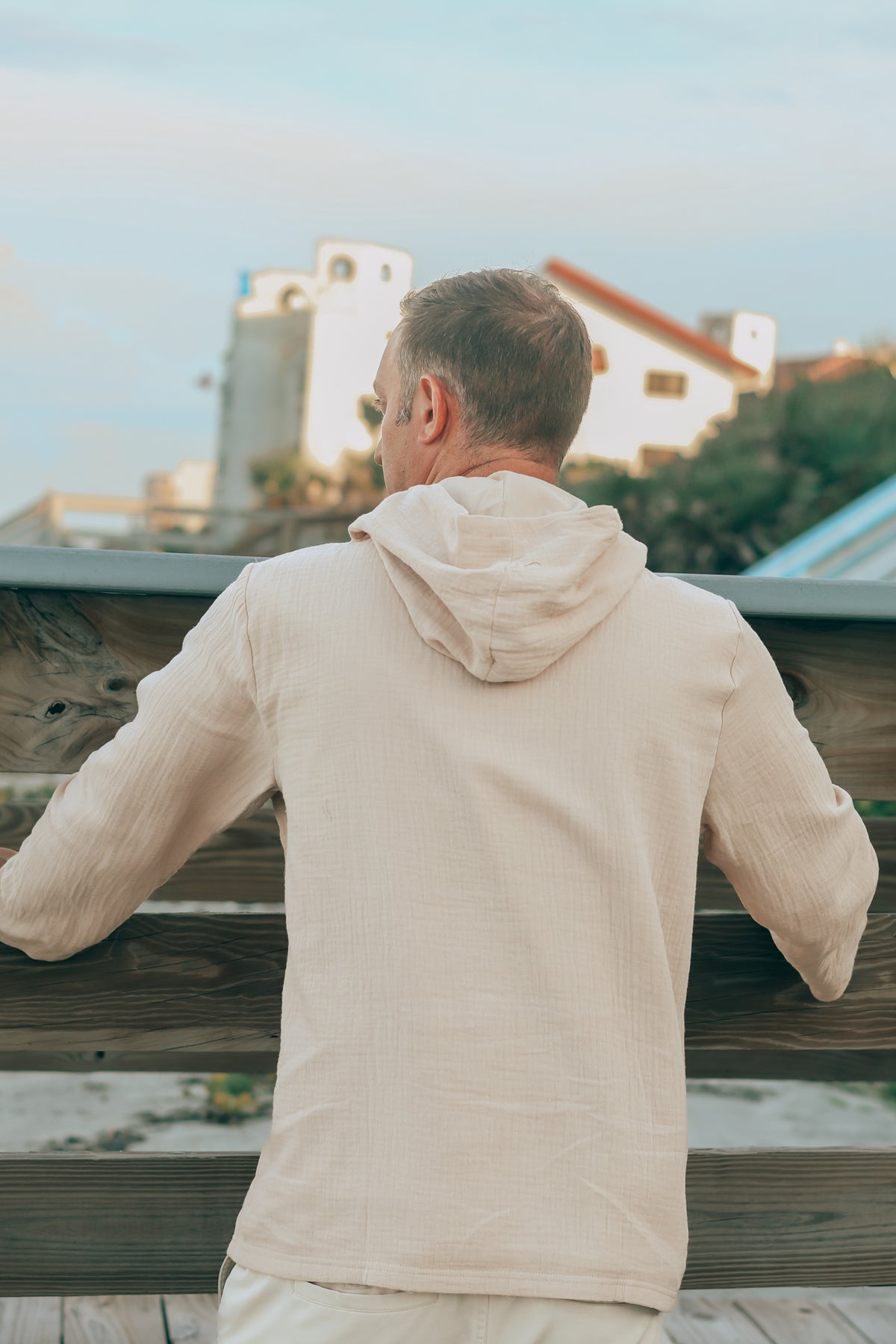 SS Men's Top Men's Knox Hoodie (latte muslin)