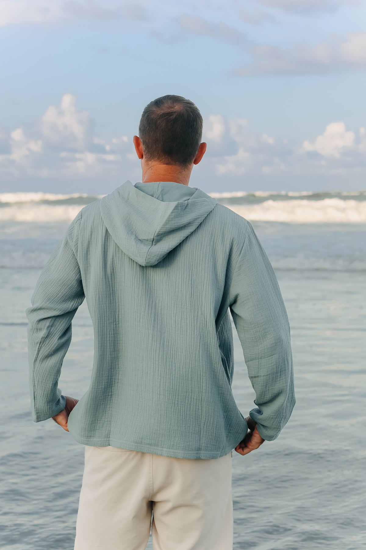 SS Men's Top Men's Knox Hoodie (soft teal muslin)