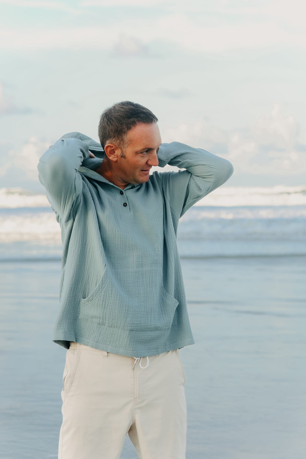 SS Men's Top Men's Knox Hoodie (soft teal muslin)