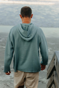 SS Men's Top Men's Knox Hoodie (soft teal muslin)