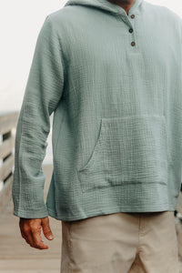 SS Men's Top Men's Knox Hoodie (soft teal muslin)