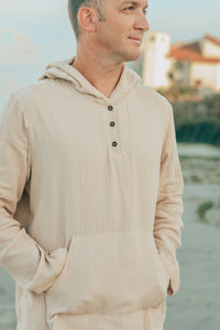SS Men's Top Men's Knox Hoodie (latte muslin)