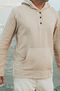 SS Men's Top Men's Knox Hoodie (latte muslin)