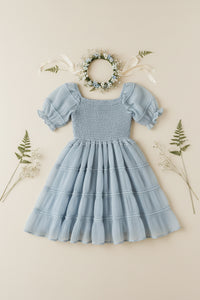SS Girl's Dress Karina Dress (blue chiffon)