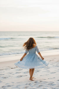 SS Girl's Dress Karina Dress (blue chiffon)