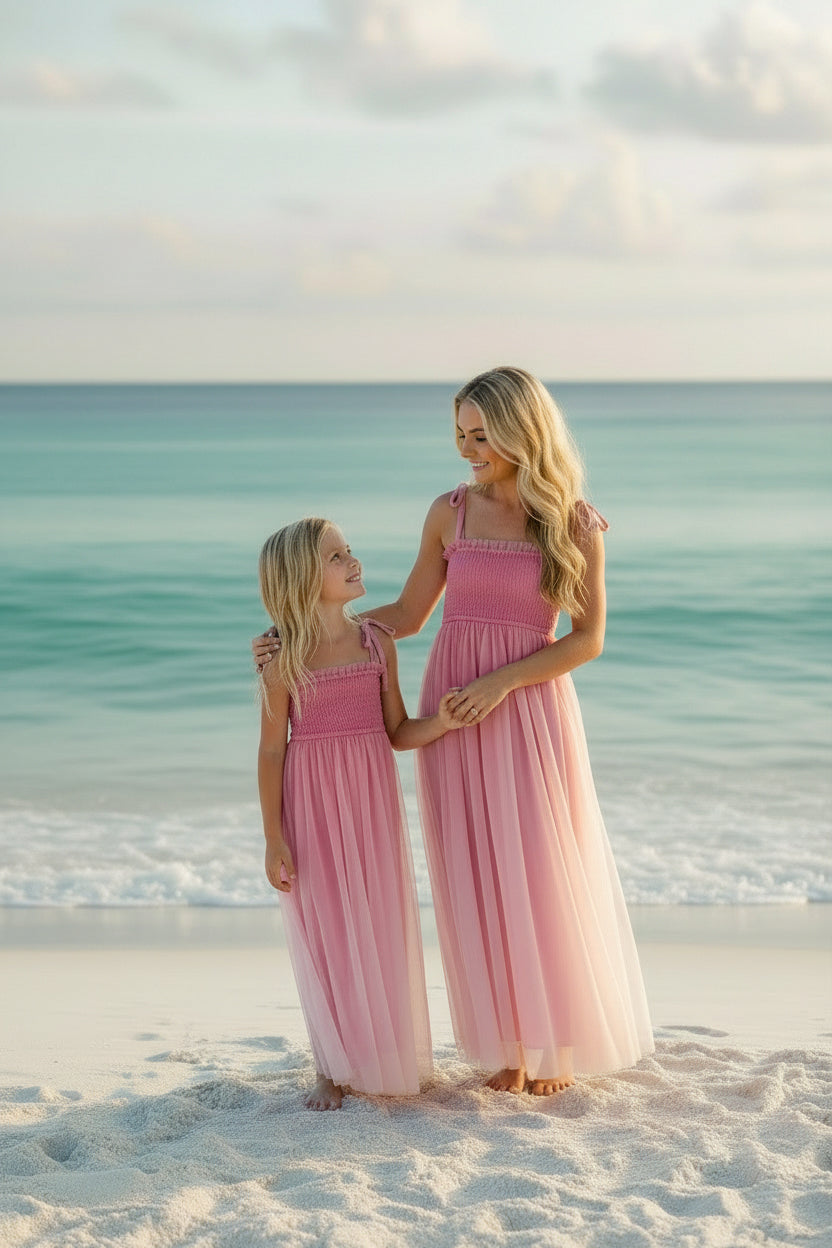 SS Women's Dress Women's Isa Maxi (pink ombré tulle)