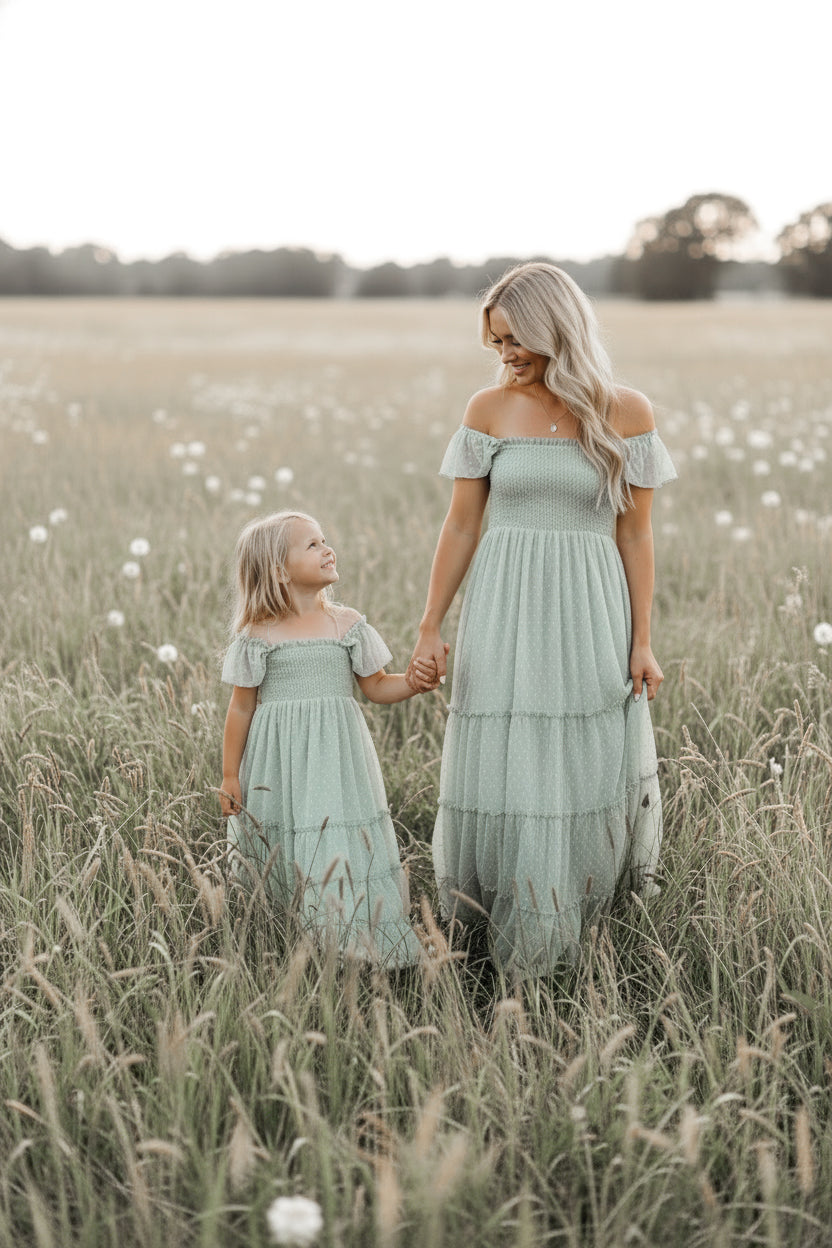 SS Women's Dress Women's Marabella Dress (sage swiss dot)
