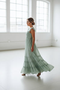 SS Women's Dress Women's Marabella Dress (sage swiss dot)