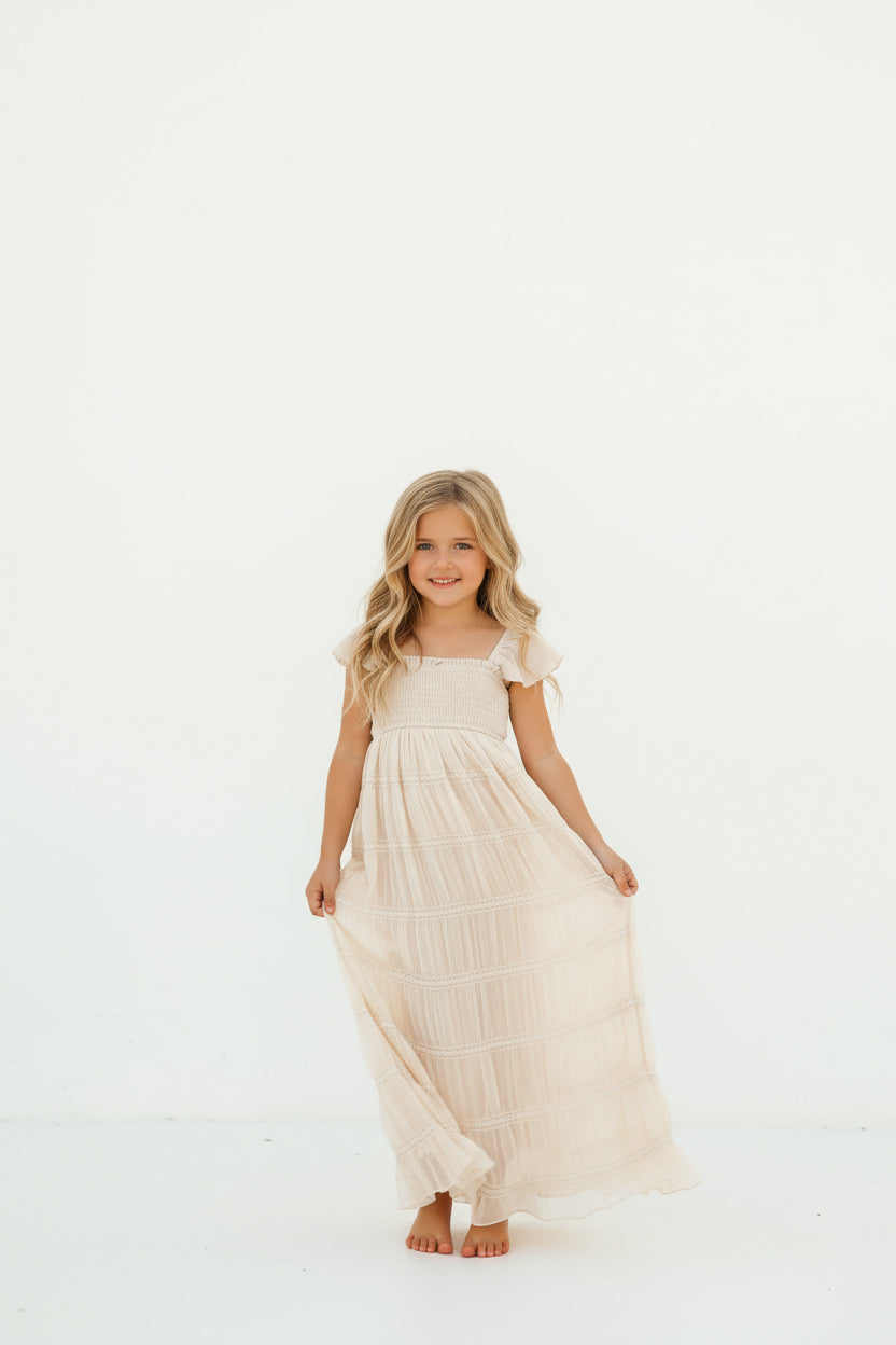 SS Girl's Dress Marabella Dress (natural chiffon)