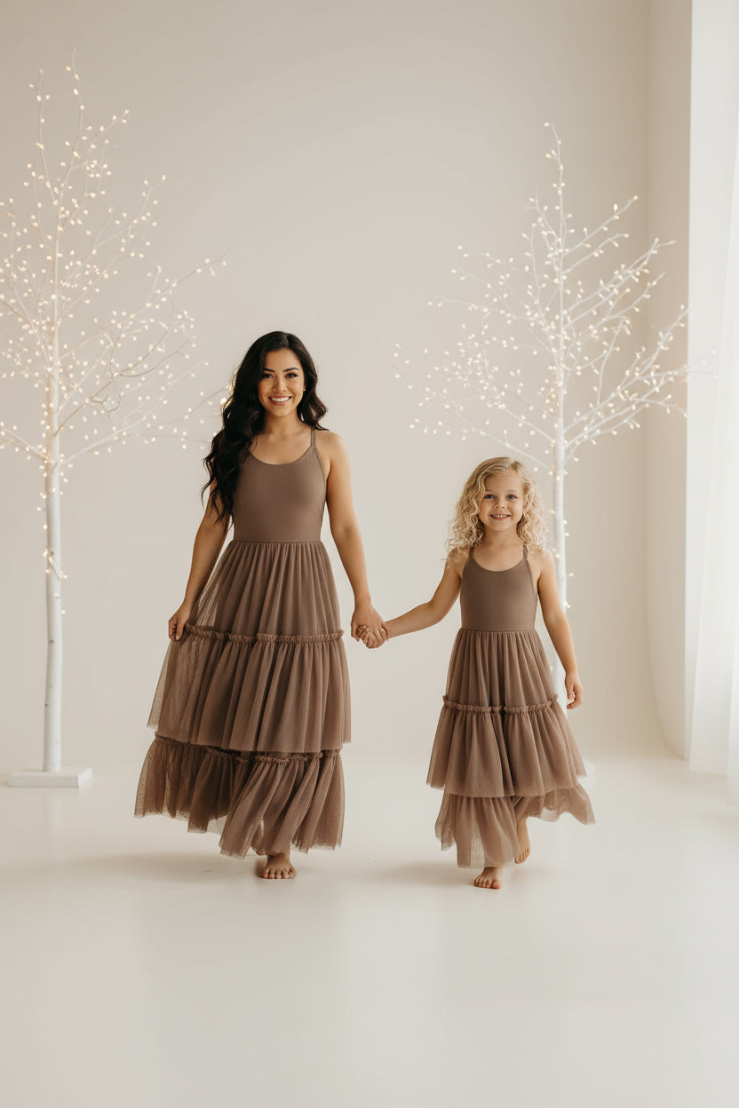 SS Women's Dress Women's Wendy Dress (mocha tulle)