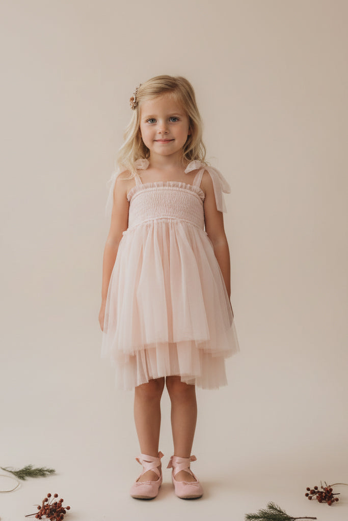 SS Girl's Dress Isa Dress (blush tulle)