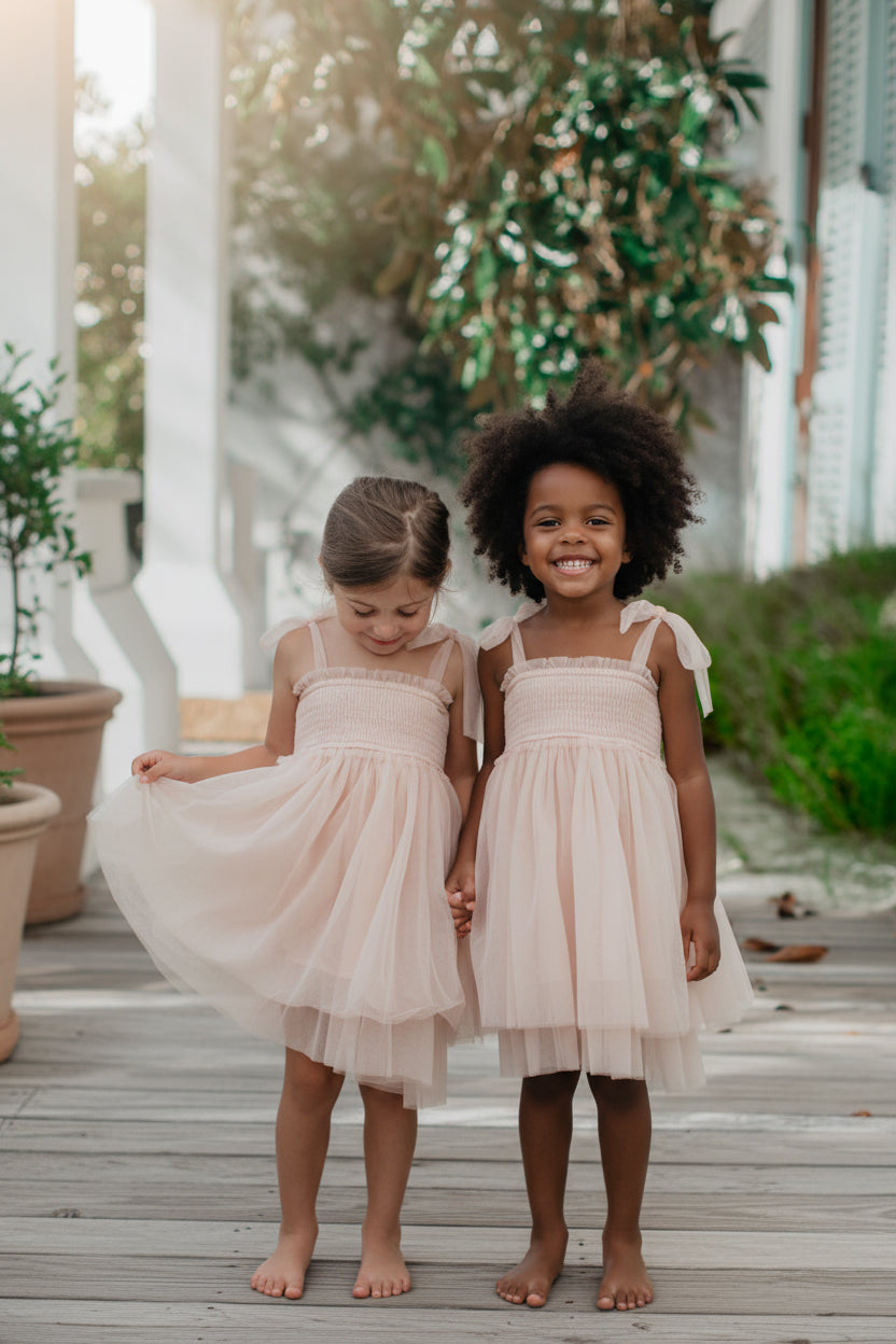 SS Girl's Dress Isa Dress (blush tulle)