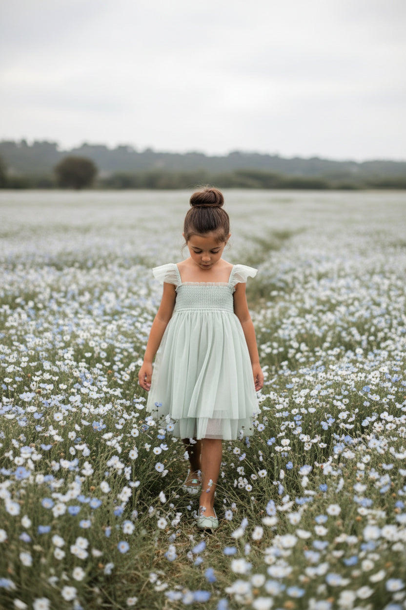 SS Girl's Dress Juliet Dress (mint tulle)