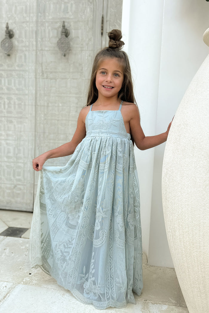 SS Girl's Dress Madeline Lace Dress (airy blue)