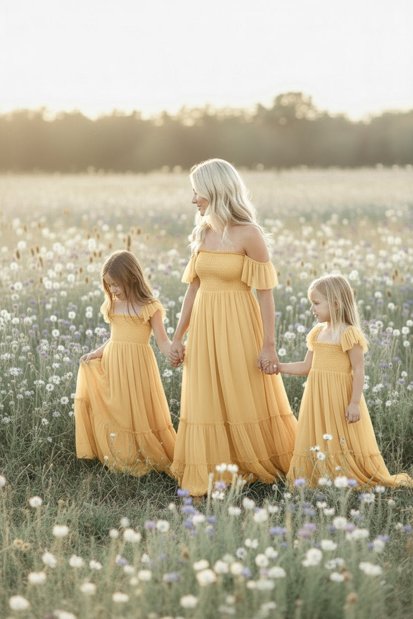 SS Girl's Dress Marabella Dress (saffron tulle)