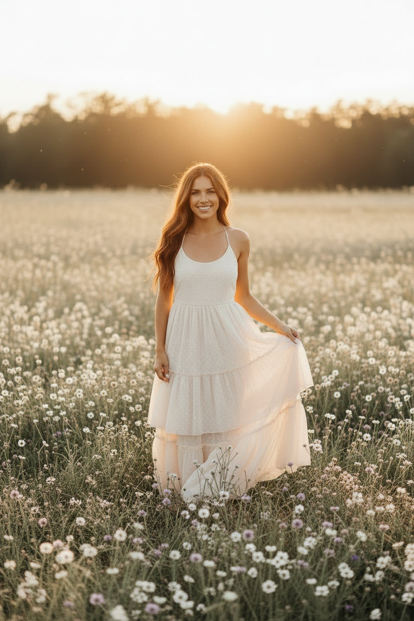 SS Women's Dress Women's Wendy Dress (natural swiss dot)