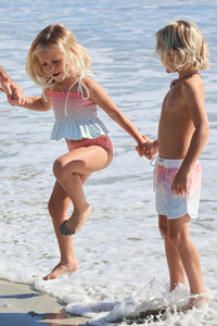 LB Boy's Swim Surf Shorts (sundown ombre)
