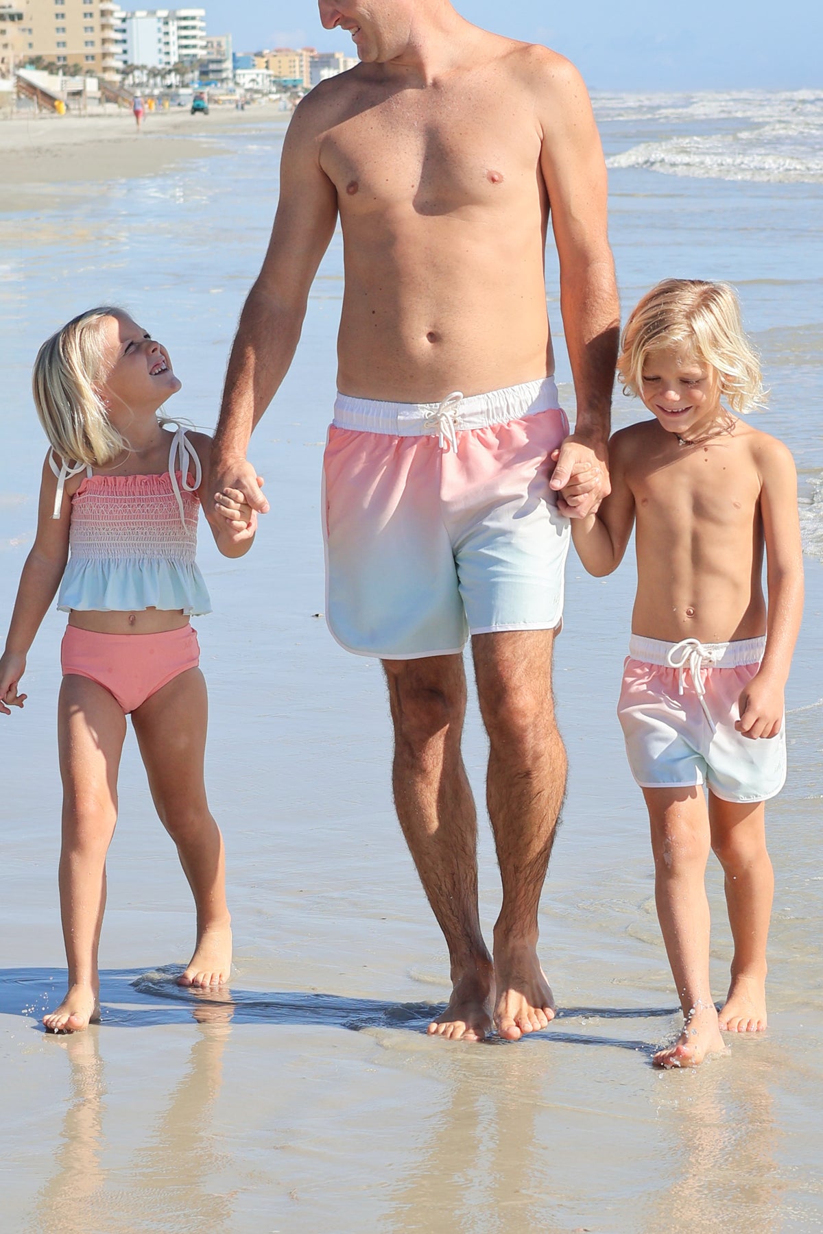 LB Boy's Swim Surf Shorts (sundown ombre)