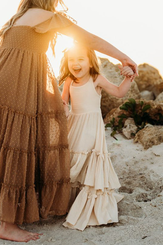 SS Girl's Dress Wendy Dress (sand muslin)