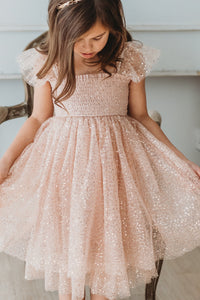 SS Girl's Dress Juliet Dress (sequin pink tulle)