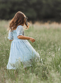 SS Girl's Dress Karina Dress (blue chiffon)