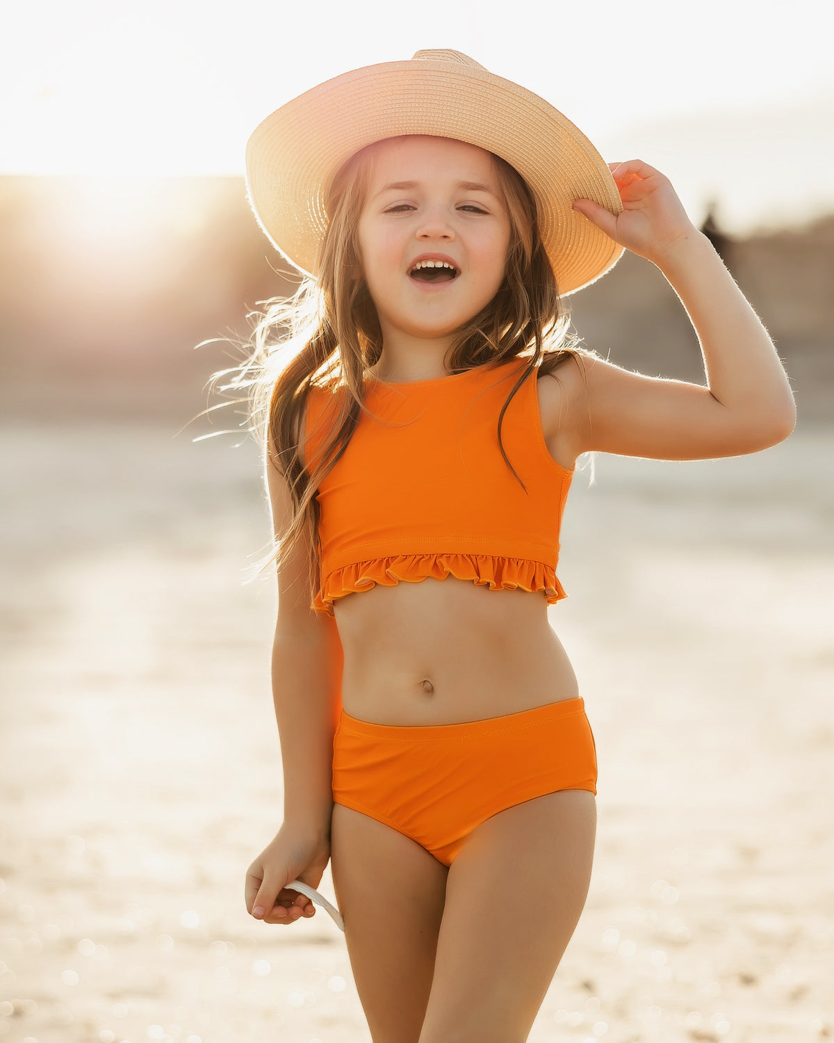 LB Girl's Swim Scoopback Set (turmeric) FINAL SALE