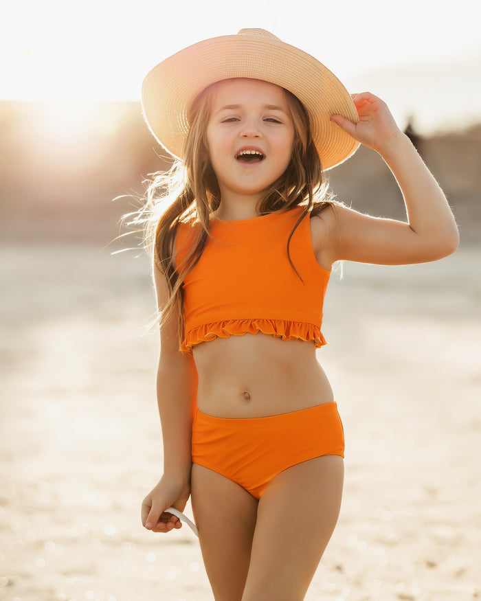 LB Girl's Swim Scoopback Set (turmeric) FINAL SALE