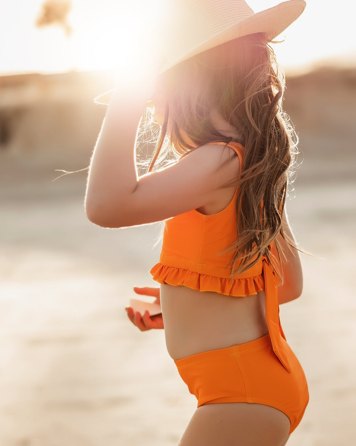 LB Girl's Swim Scoopback Set (turmeric) FINAL SALE