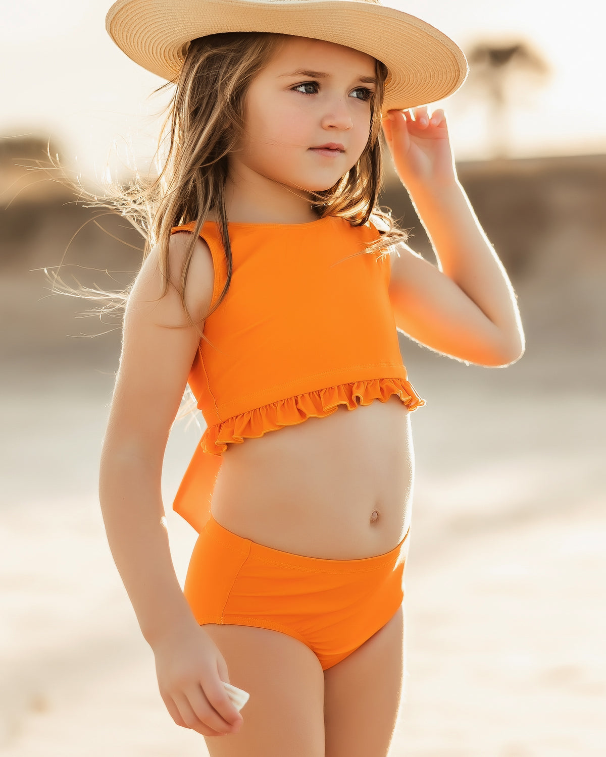 LB Girl's Swim Scoopback Set (turmeric) FINAL SALE