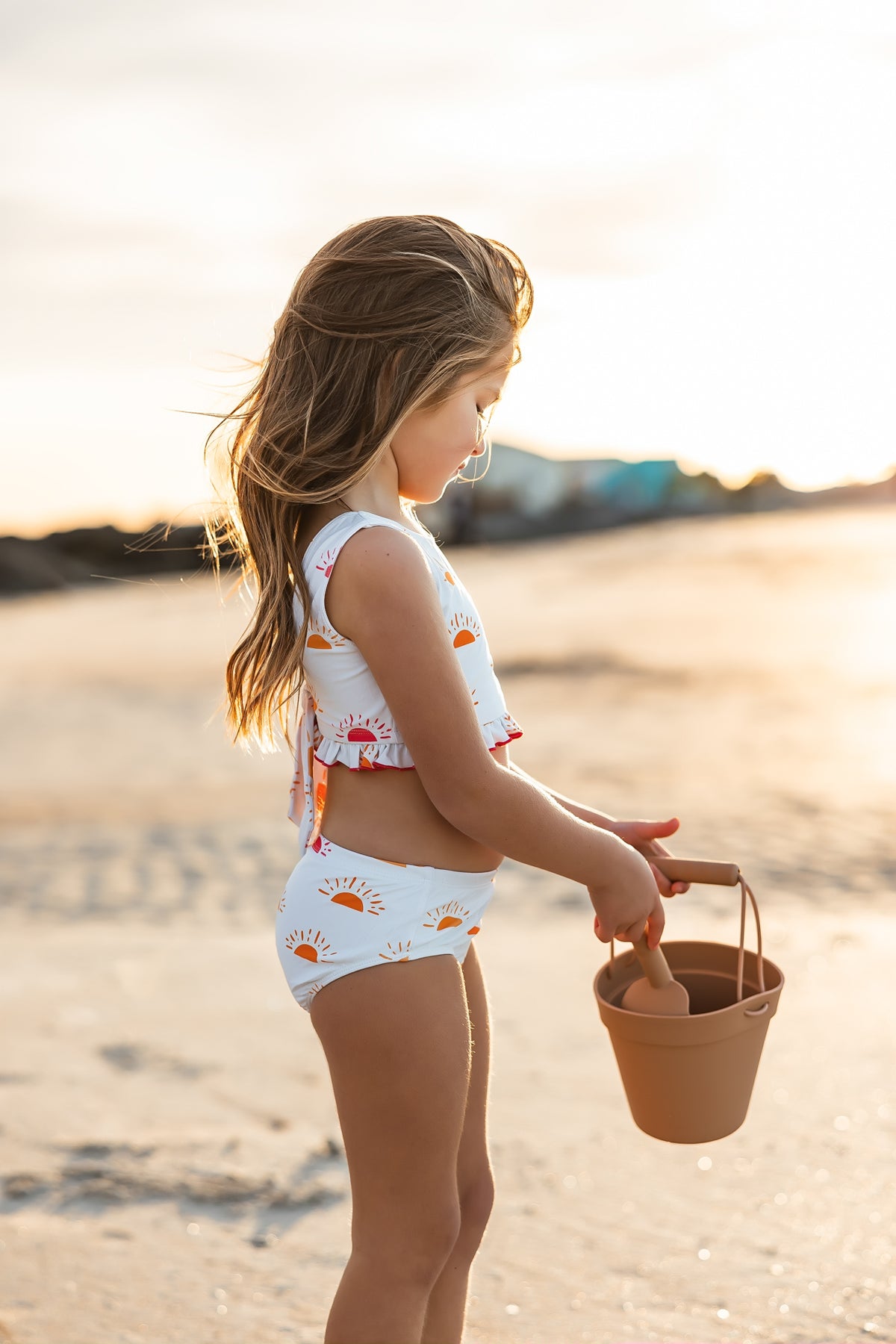 LB Girl's Swim Scoopback Set (spice sun) FINAL SALE