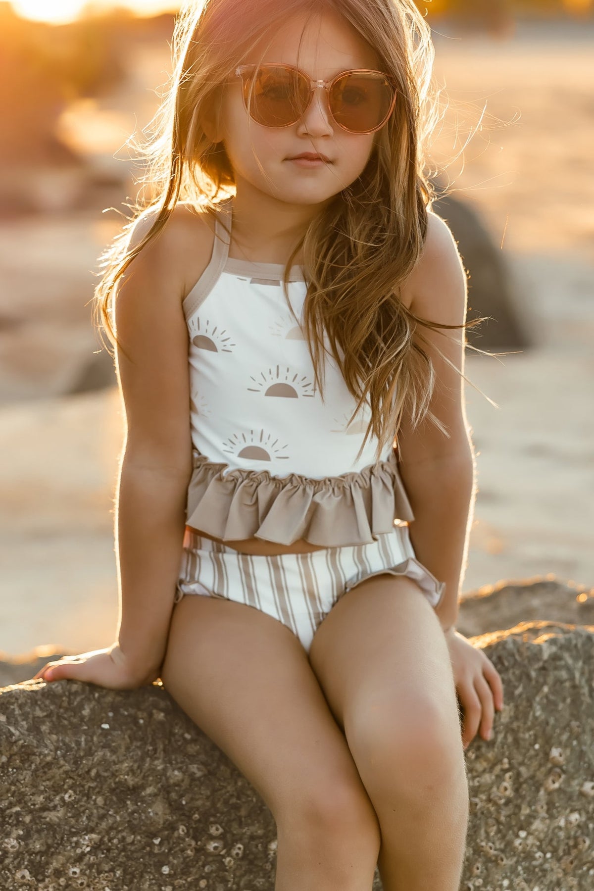 LB Girl's Swim Tankini Set (ash sun)