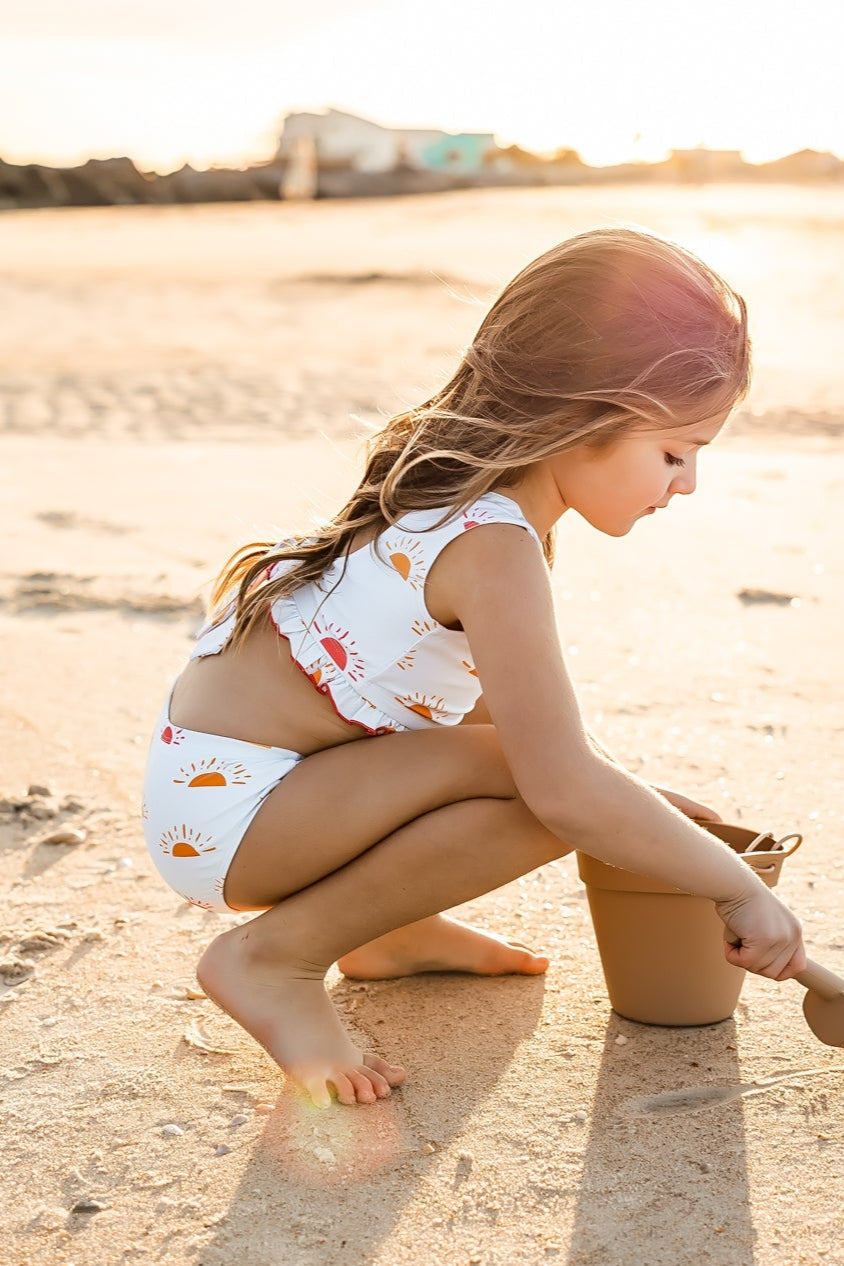 LB Girl's Swim Scoopback Set (spice sun) FINAL SALE
