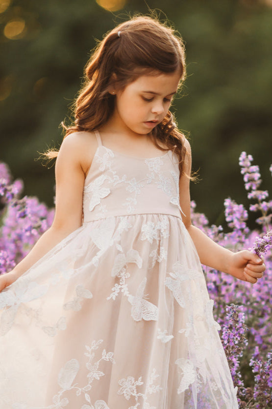 SS Girl's Dress Butterfly Dress (natural)