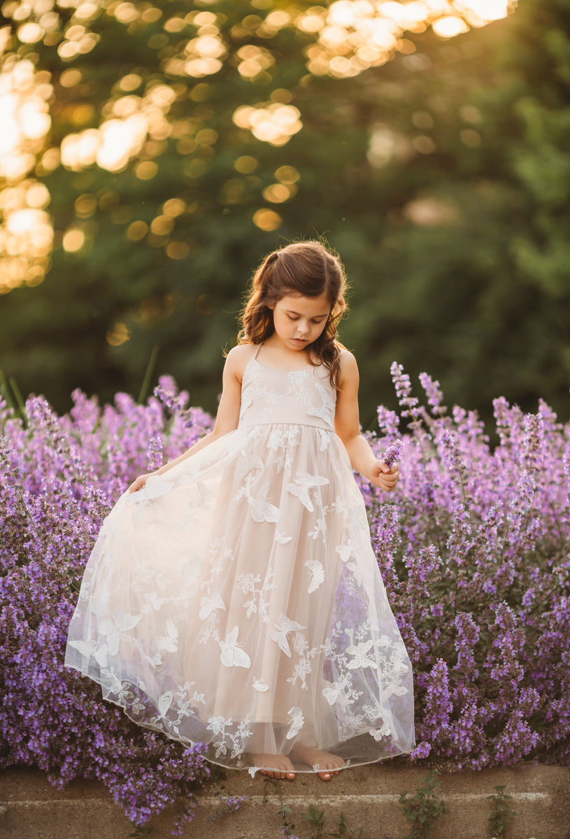 SS Girl's Dress Butterfly Dress (natural)