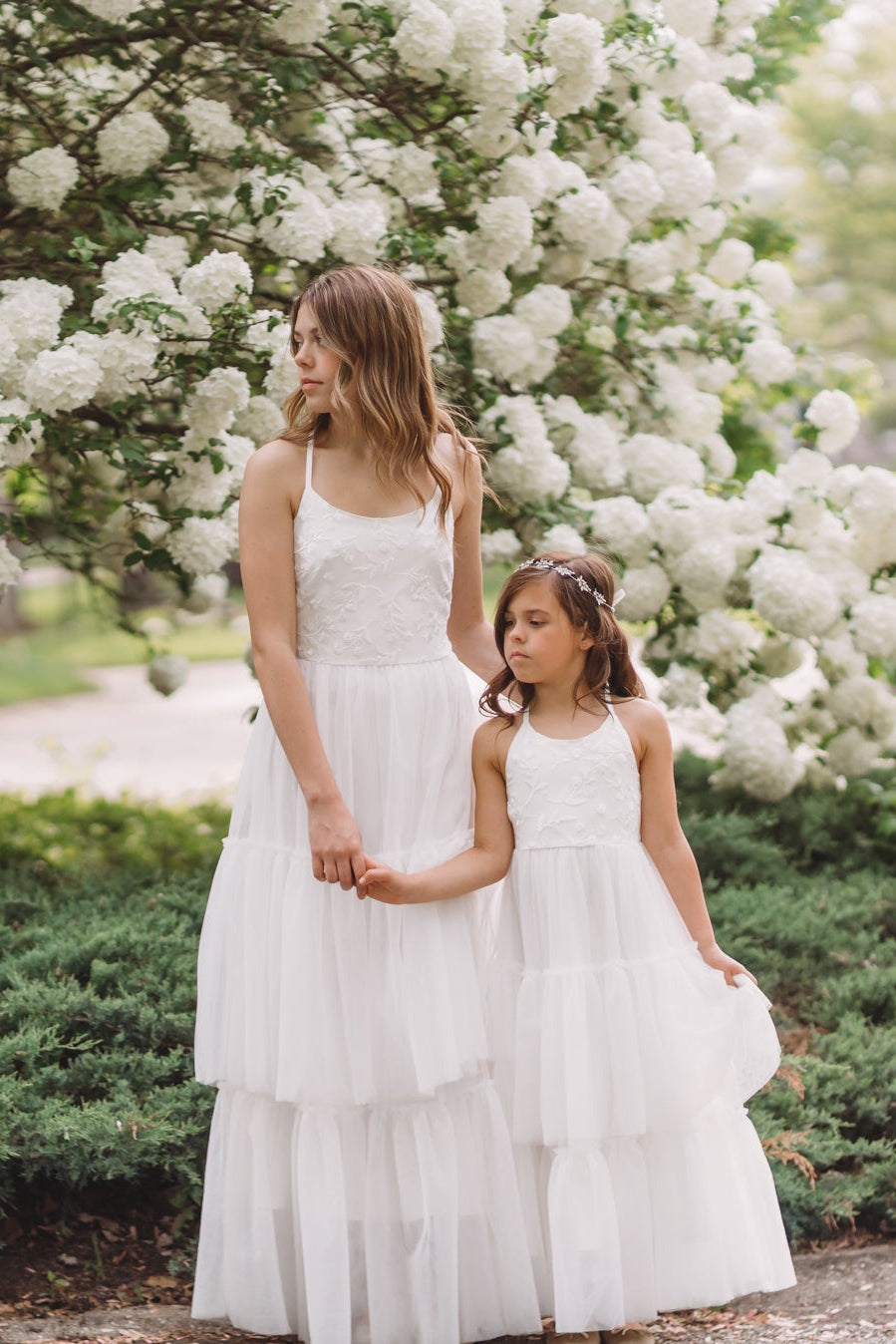 SS Women's Dress Women's Wendy Embroidered Dress (white tulle)